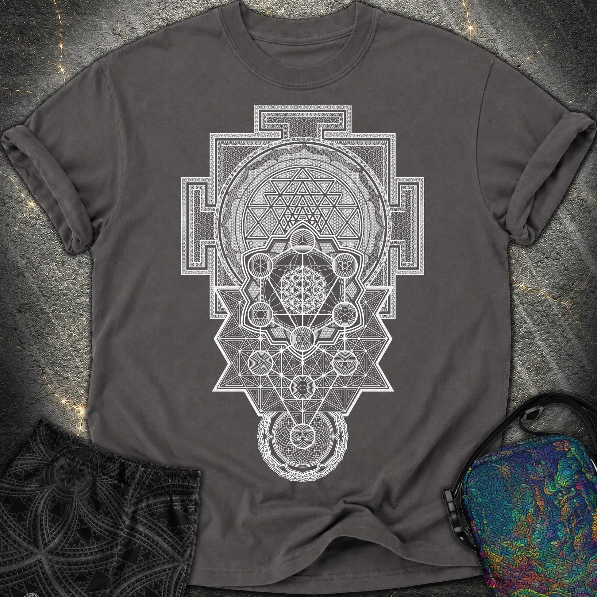 Sacred Geometry Encyclopedia - Sacred Geometry Encyclopedia Comfort T-Shirt - Graphite