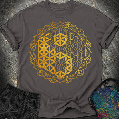 Yin Yang Gold Mandala - Yin Yang Gold Mandala Comfort T-Shirt - Graphite