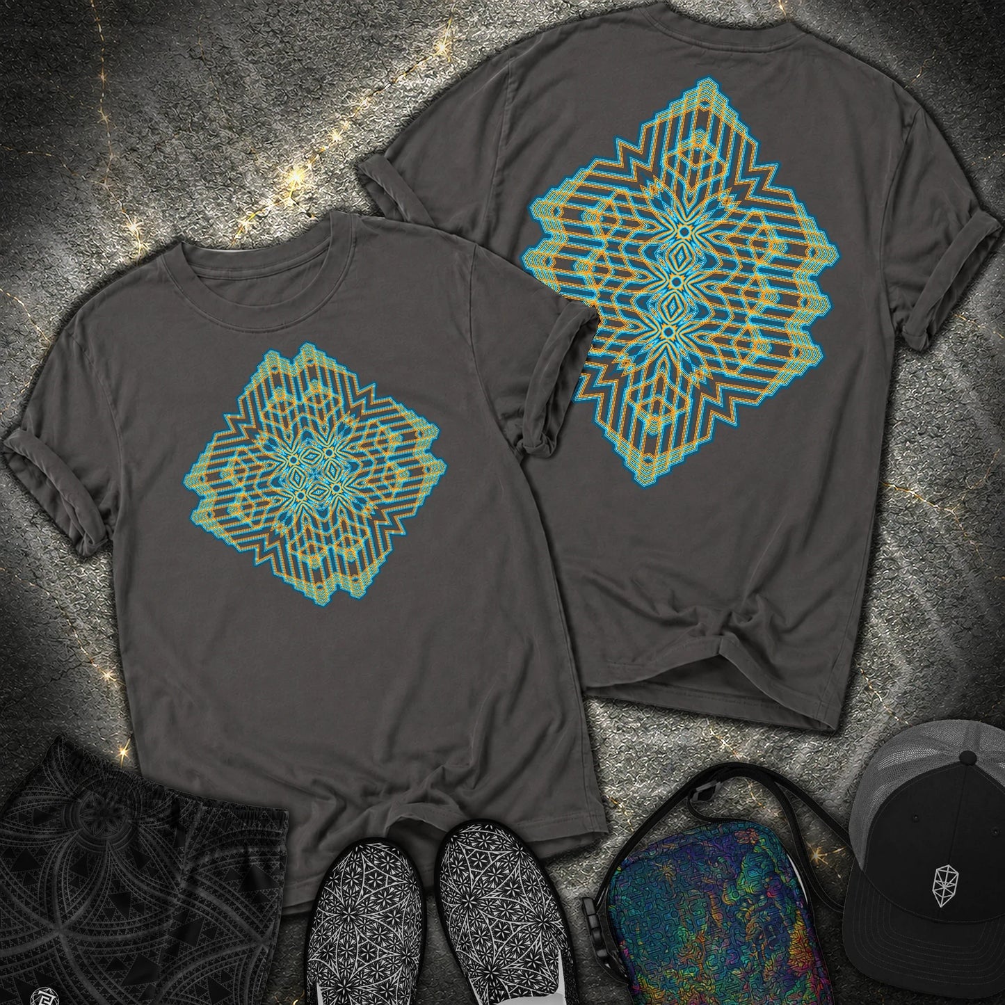 Triune Signal Temple 2 Sided Comfort T-Shirt - Triune Signal Temple 2 Sided Comfort T-Shirt - Graphite