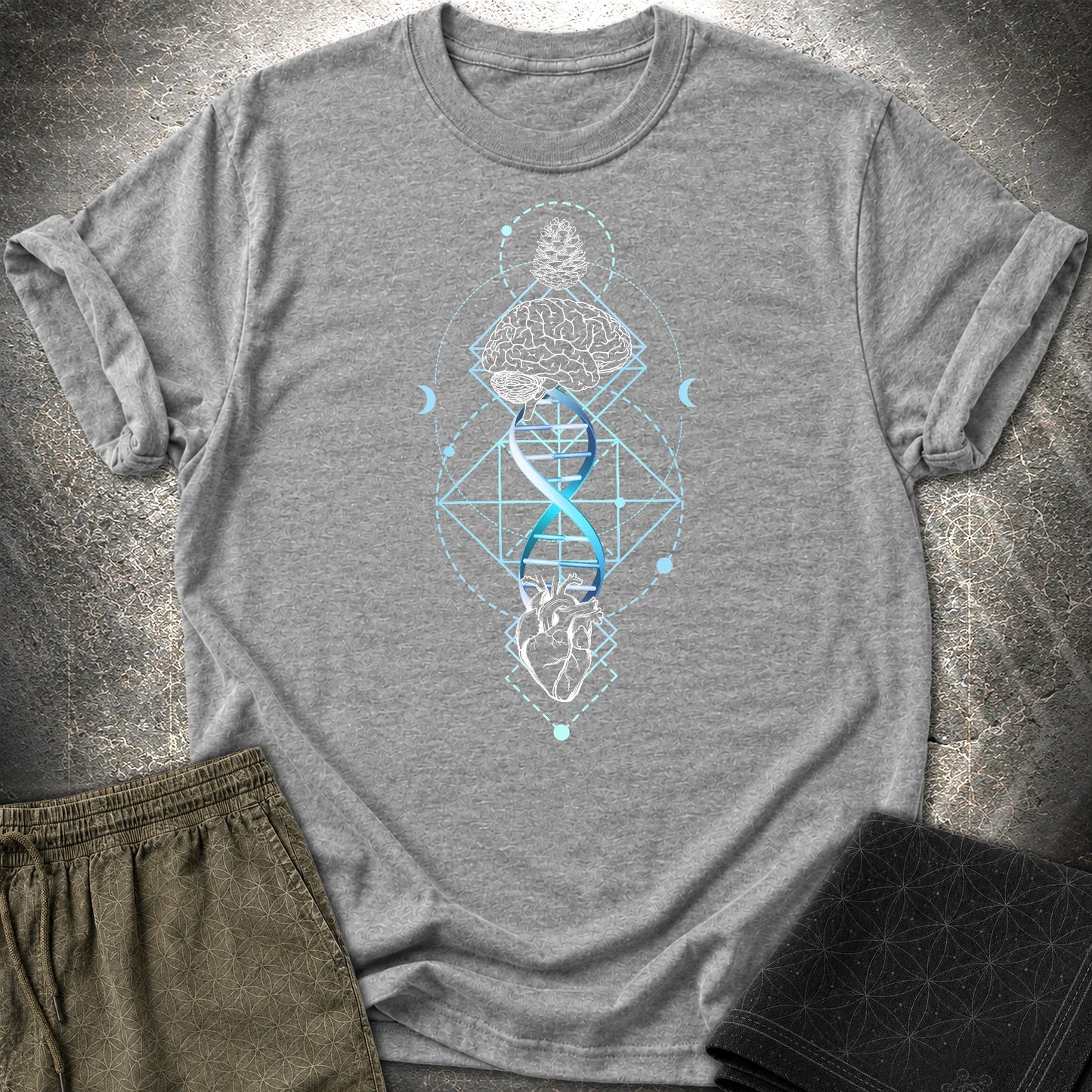 Brain Heart Coherence T-Shirt - Brain Heart Coherence T-Shirt - Graphite Heather