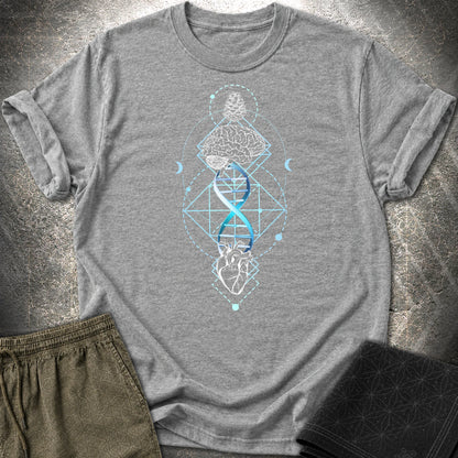 Brain Heart Coherence T-Shirt - Brain Heart Coherence T-Shirt - Graphite Heather