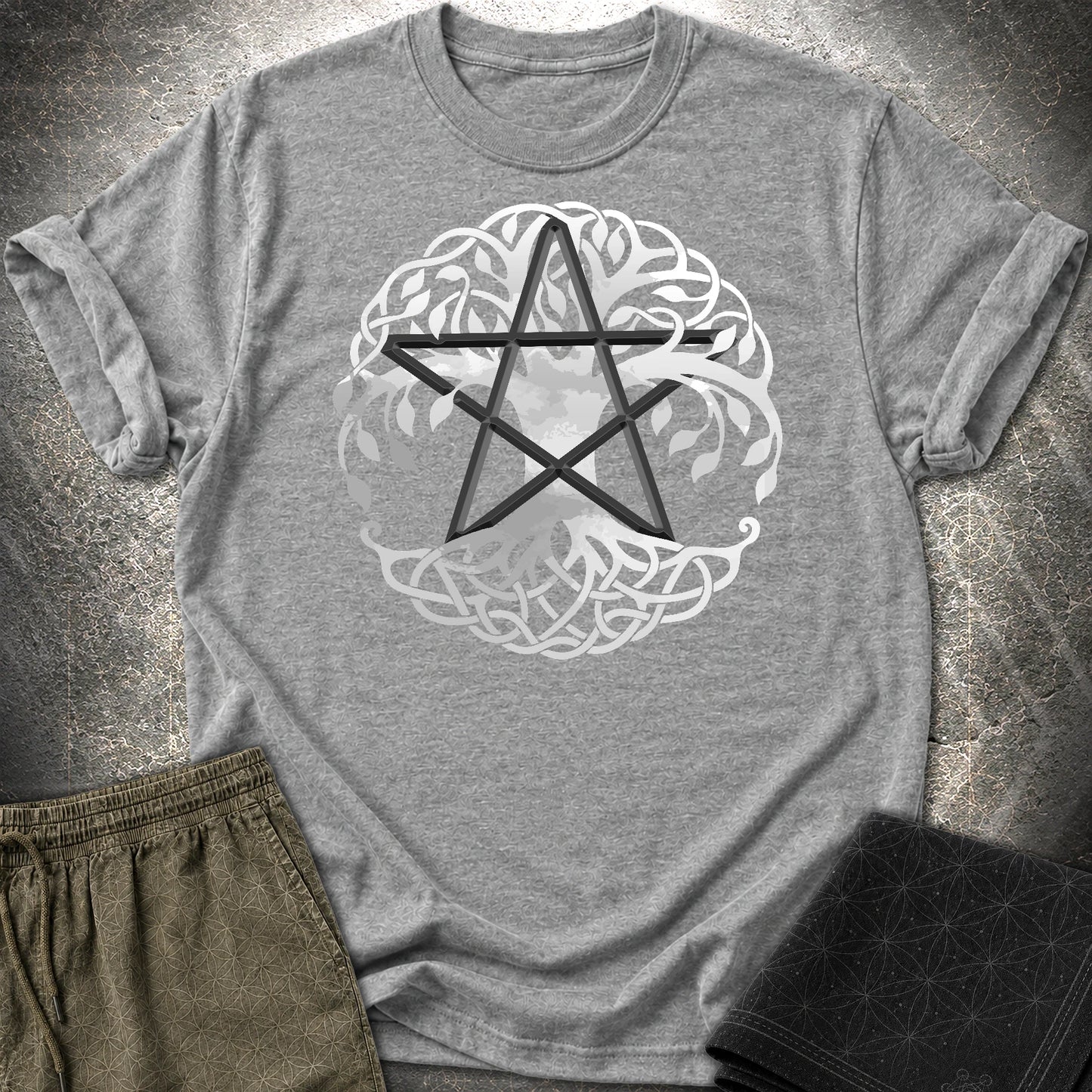 Pagan Celtic Tree Wicca T-Shirt - Pagan Celtic Tree Wicca T-Shirt - Graphite Heather
