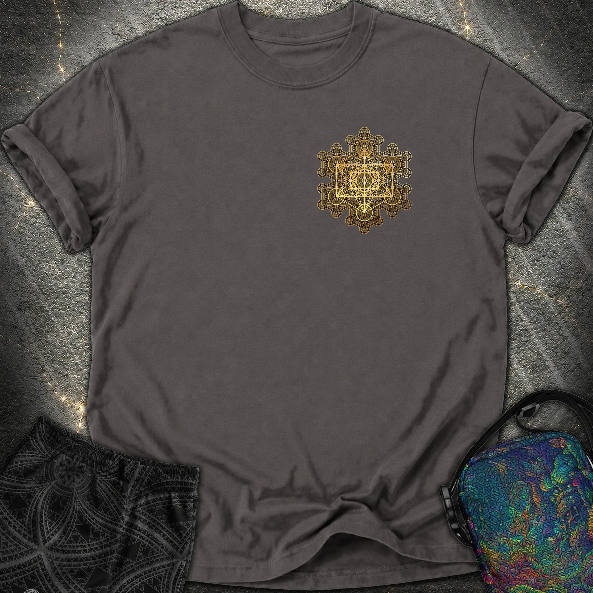 Metatron Fractal Star Comfort T-shirt - Metatron Fractal Star Comfort T-shirt - Graphite