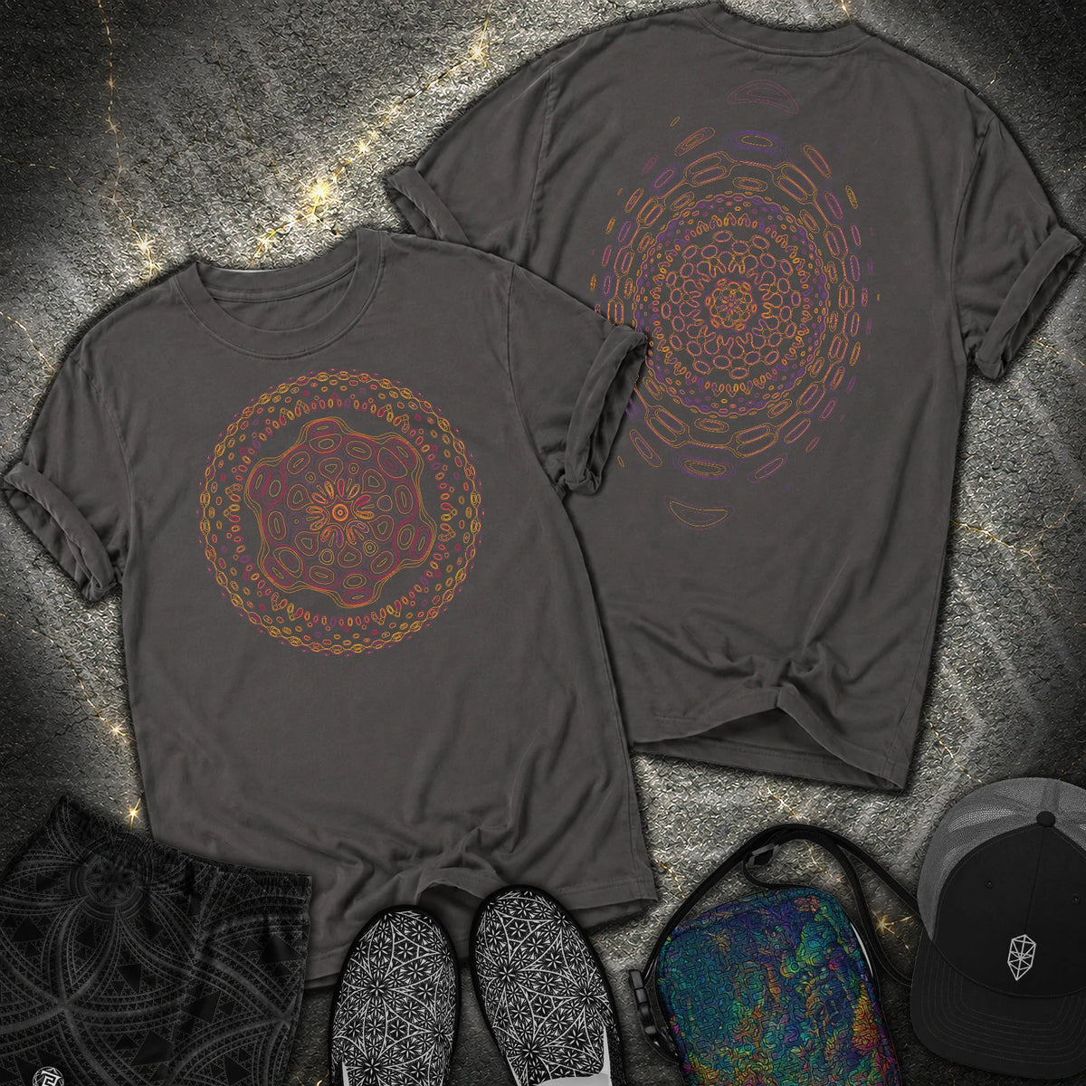 Cymandala Front 2 Sided Comfort T-Shirt - Cymandala Front 2 Sided Comfort T-Shirt - Graphite