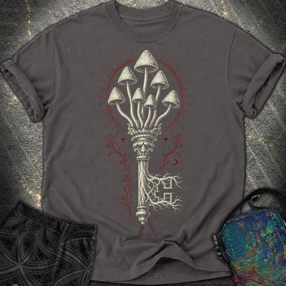 The Mushroom Key - The Mushroom Key Comfort T-Shirt - Graphite