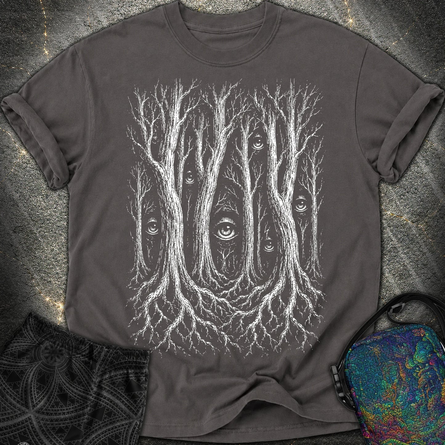 Forest Consciousness Watching - Forest Consciousness Watching Comfort T-Shirt - Graphite