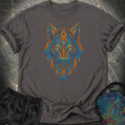 Mystic Tribal Wolf Comfort T-Shirt - Mystic Tribal Wolf Comfort T-Shirt - Graphite