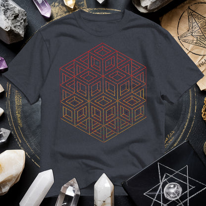3D Wireframe Cube T-Shirt