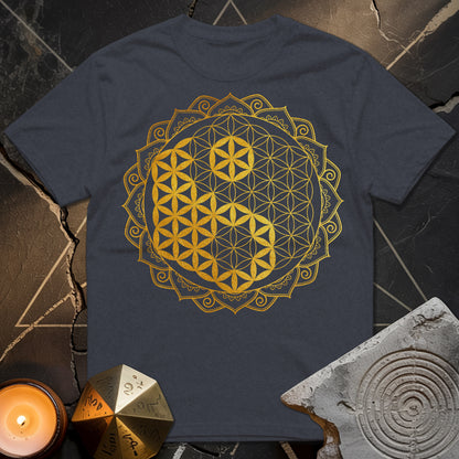 Yin Yang Gold Mandala T-Shirt