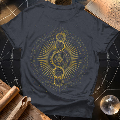 Sacred Geometry Radiating Mandala T-Shirt