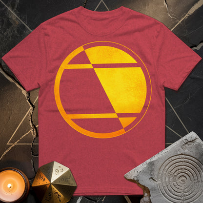 Crop Circle Orange Gold T-Shirt