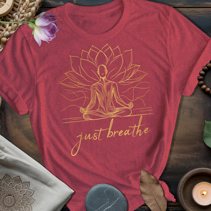 Just Breathe Lotus Meditation T-Shirt