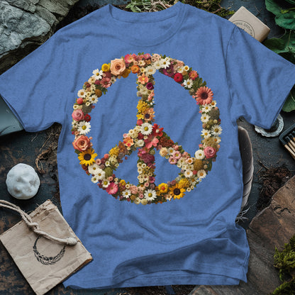 Floral Peace Symbol T-Shirt