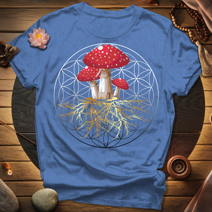 Fly Agaric Flower Of Life T-Shirt