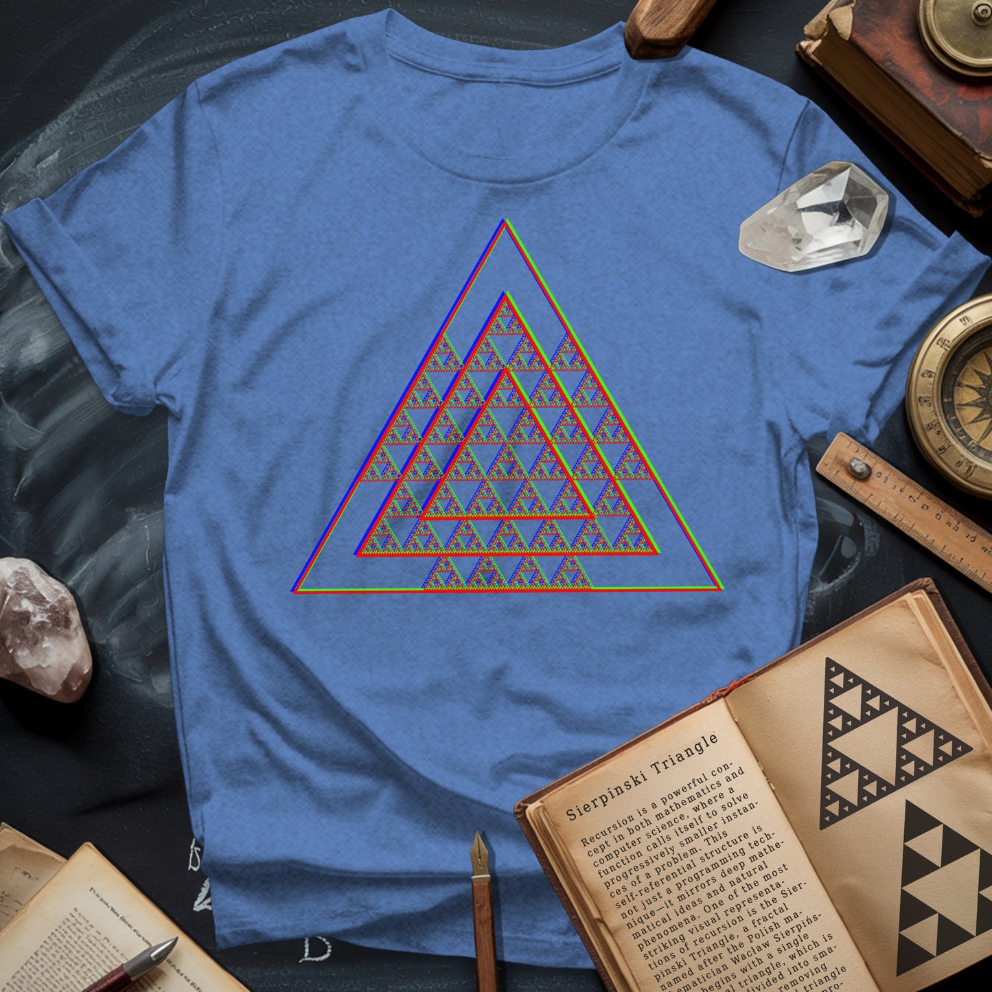 Sierpinski Glitch Triangle T-Shirt