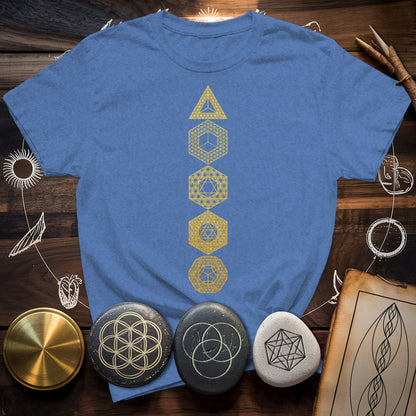 Platonic Solids Sacred Patterns T-Shirt