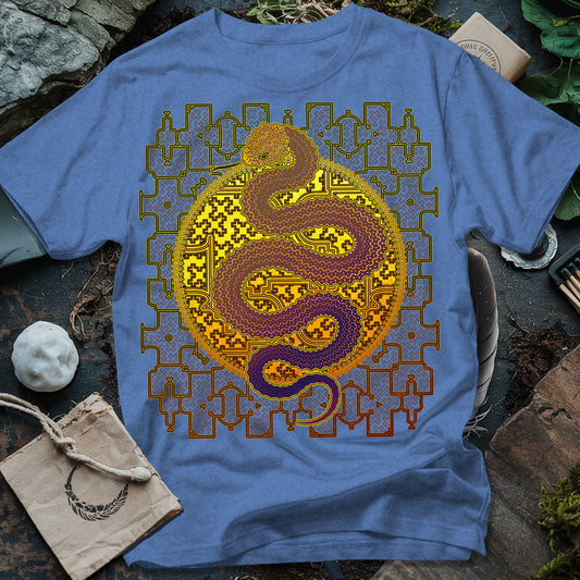Shipibo Kene Cosmic Snake T-Shirt