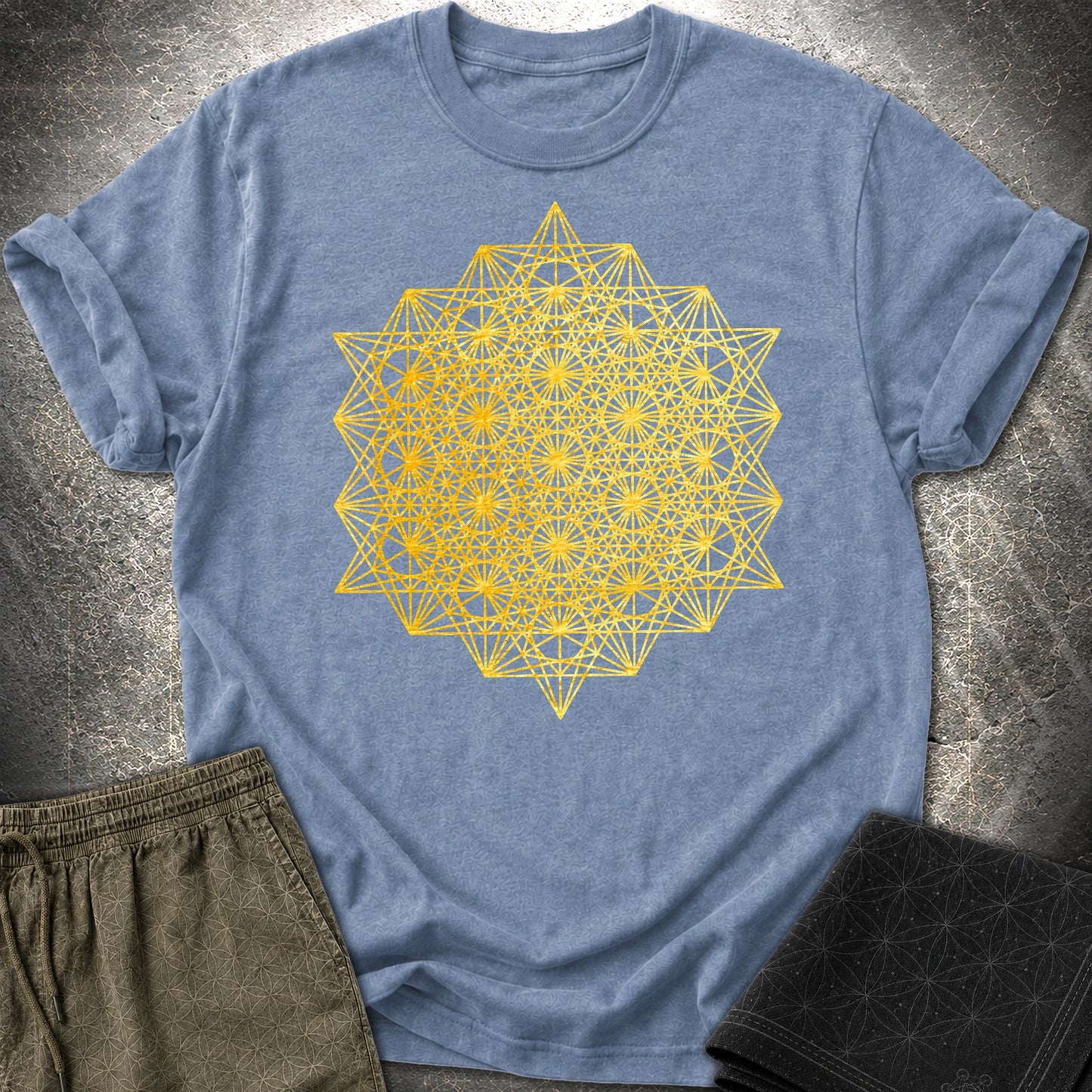 64 Tetrahedron T-Shirt - 64 Tetrahedron T-Shirt - Heather Indigo