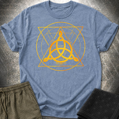 Triquetra Celtic Symbol T-Shirt - Triquetra Celtic Symbol T-Shirt - Heather Indigo