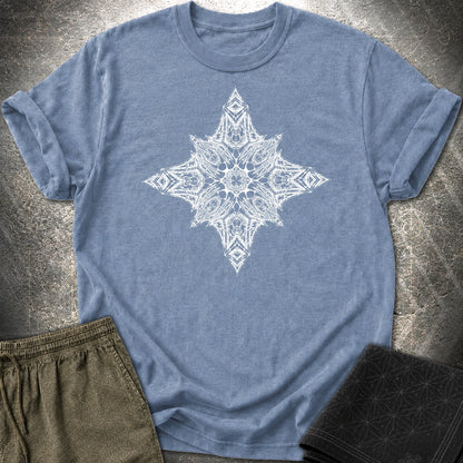 Abstract Symmetry T-Shirt - Abstract Symmetry T-Shirt - Heather Indigo