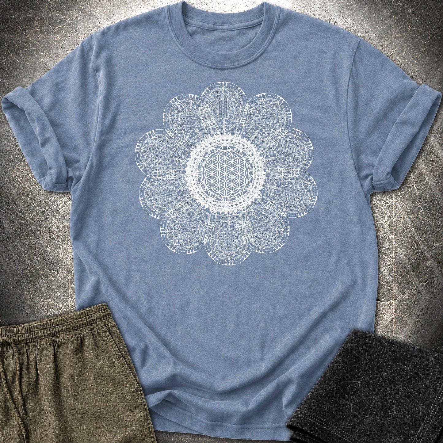 Rave Flower T-Shirt - Rave Flower T-Shirt - Heather Indigo