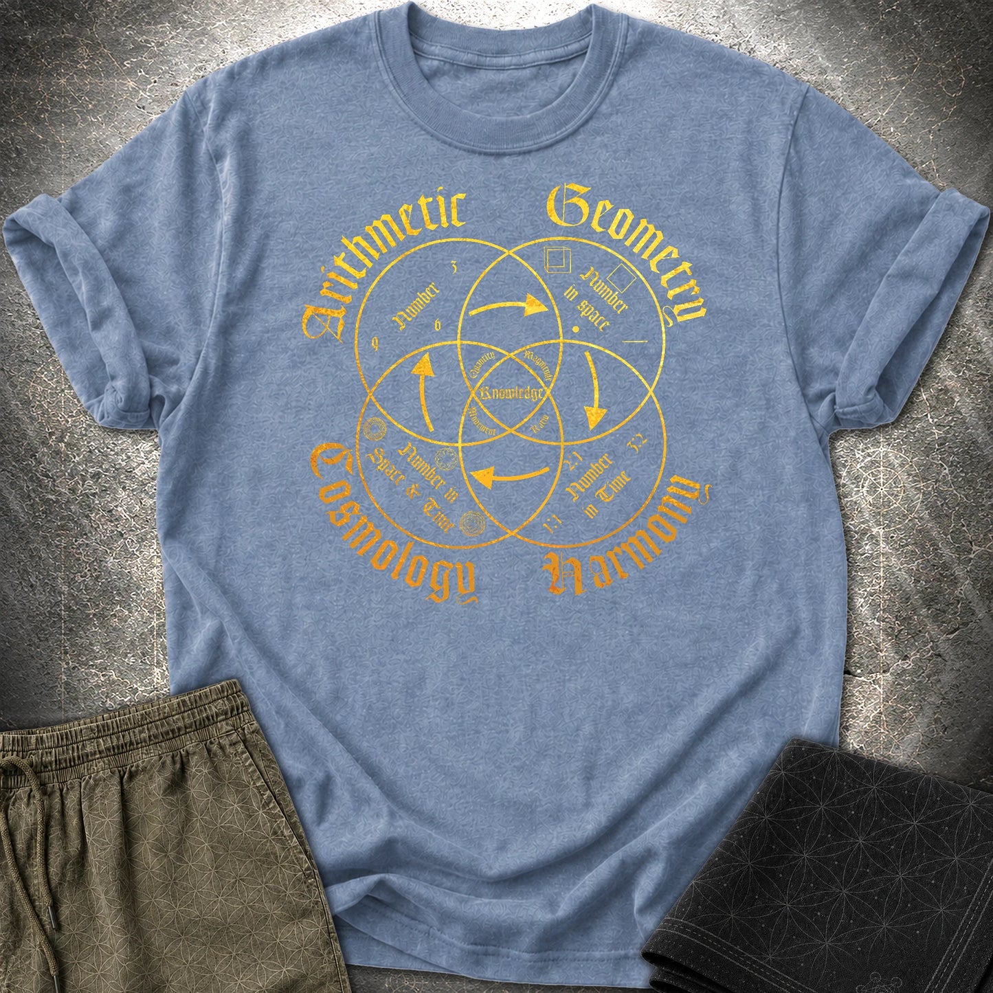 Quadrivium T-Shirt - Quadrivium T-Shirt - Heather Indigo