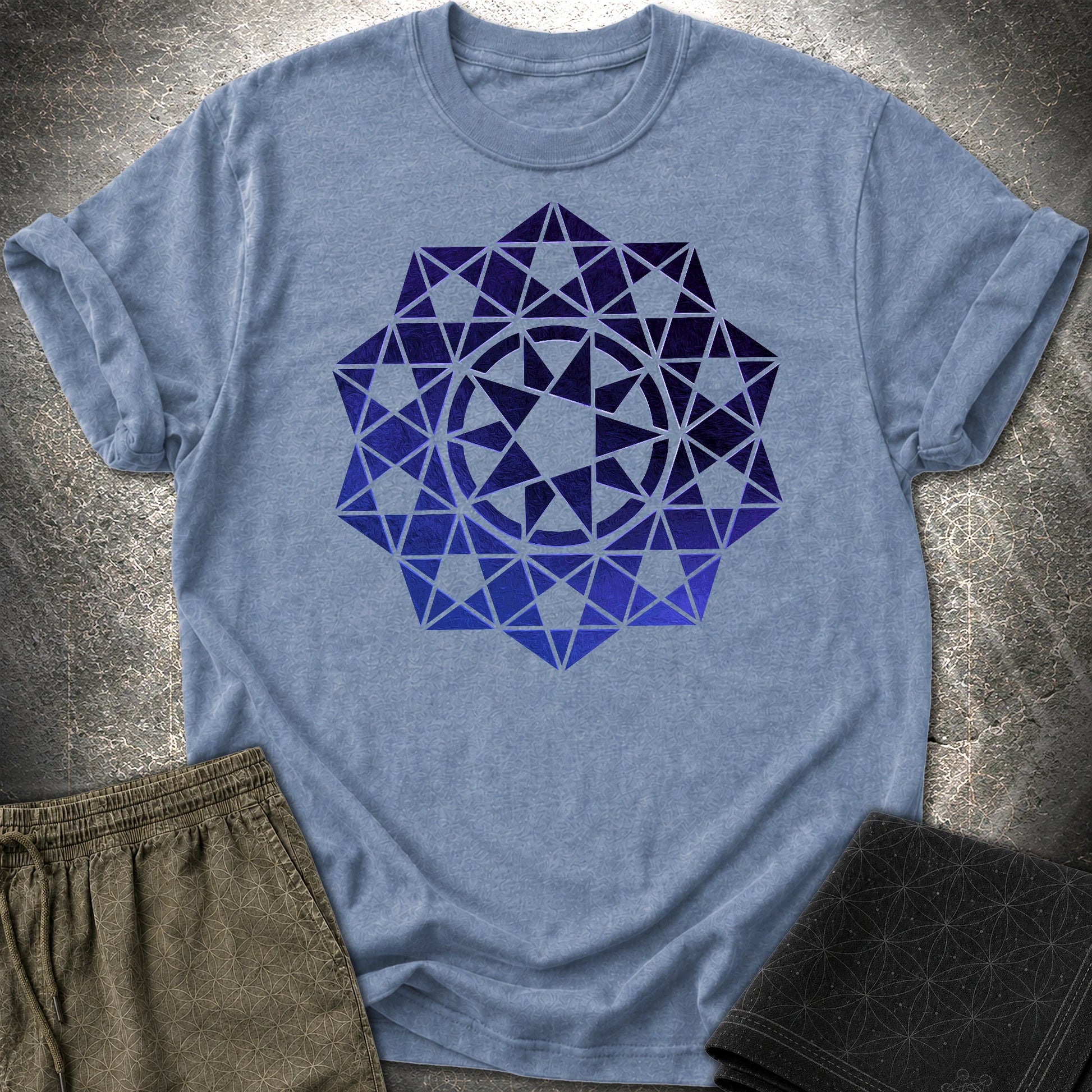 Crop Circle Purple T-Shirt - Crop Circle Purple T-Shirt - Heather Indigo