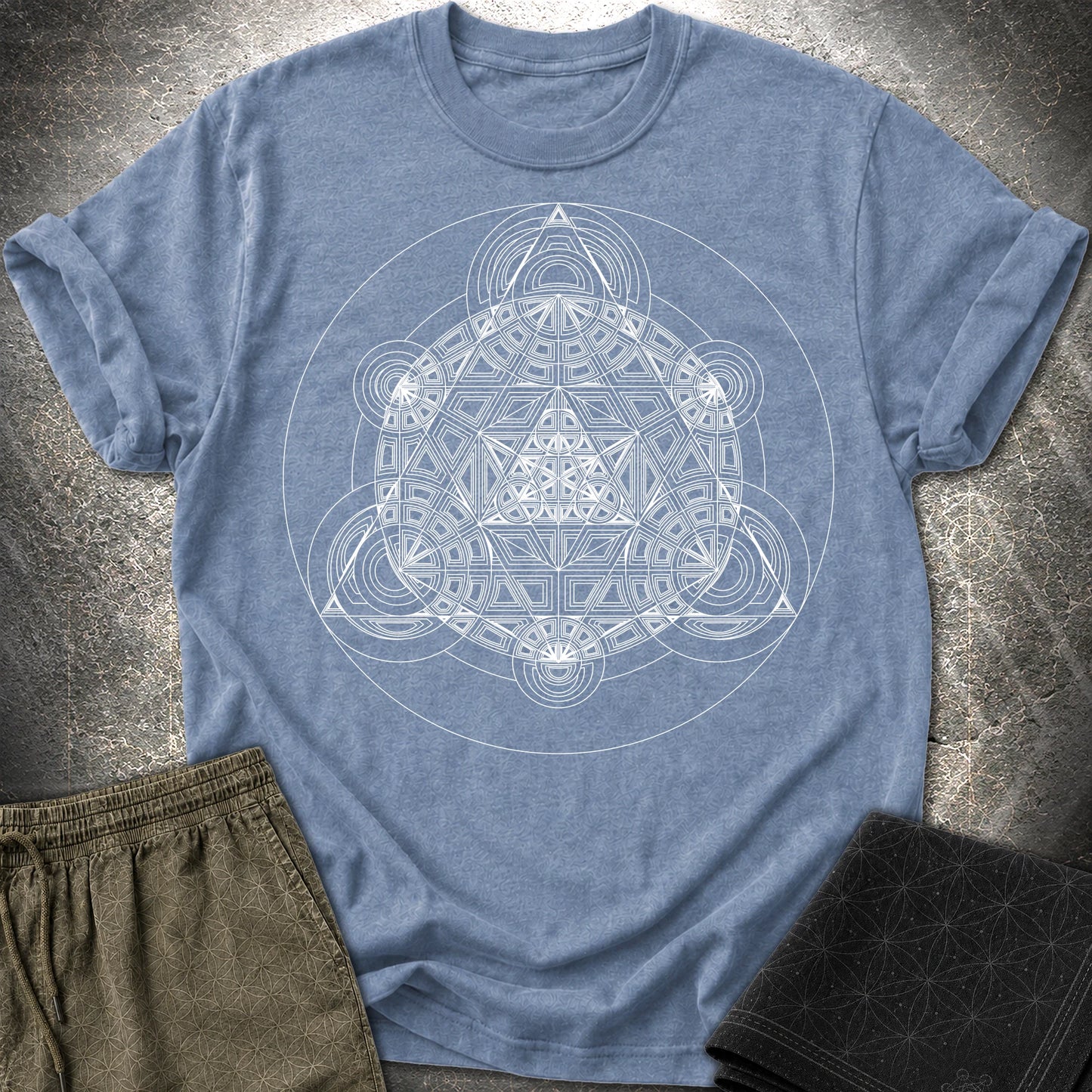 Sacred Mosaic T-Shirt - Sacred Mosaic T-Shirt - Heather Indigo