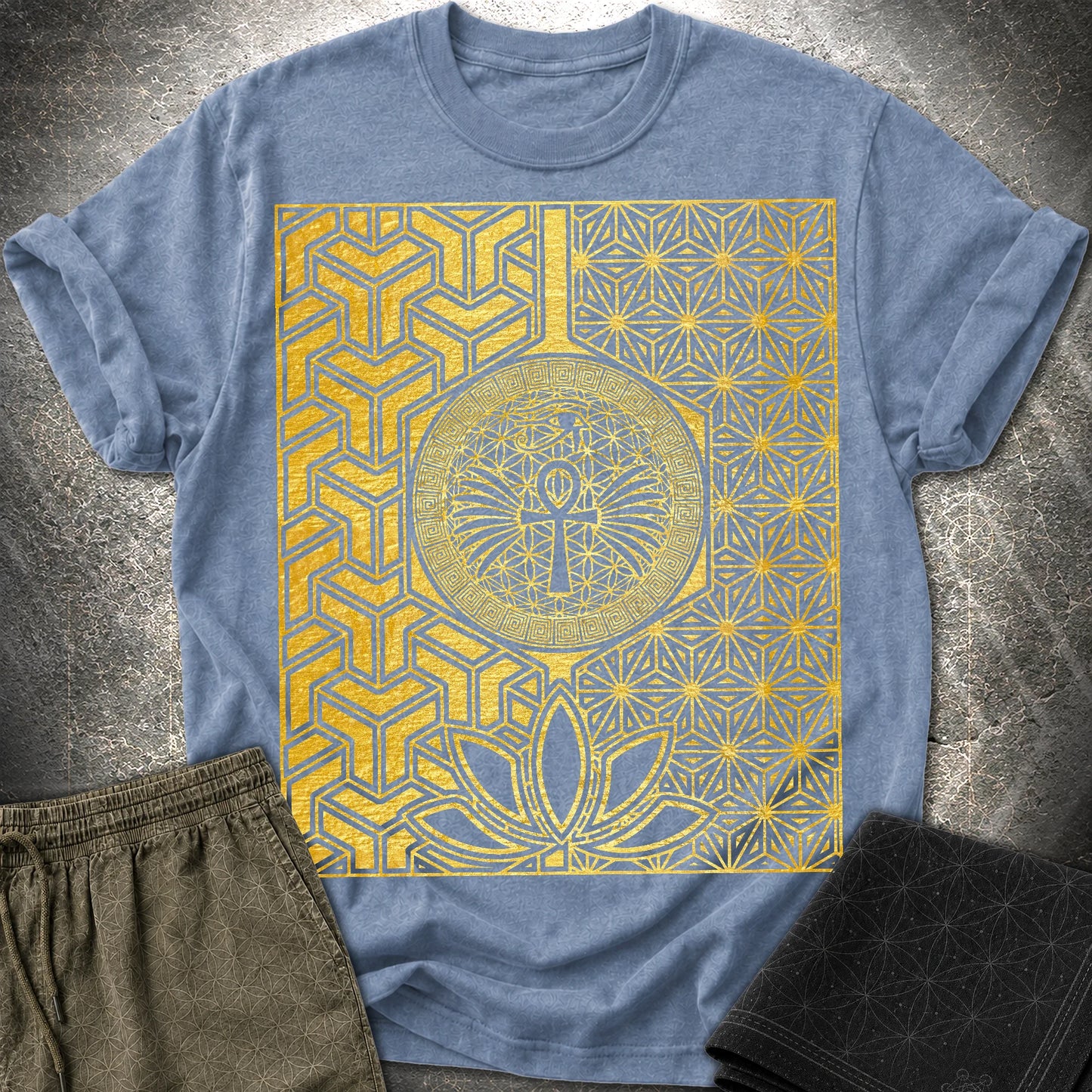 Ancient Egypt T-Shirt - Ancient Egypt T-Shirt - Heather Indigo