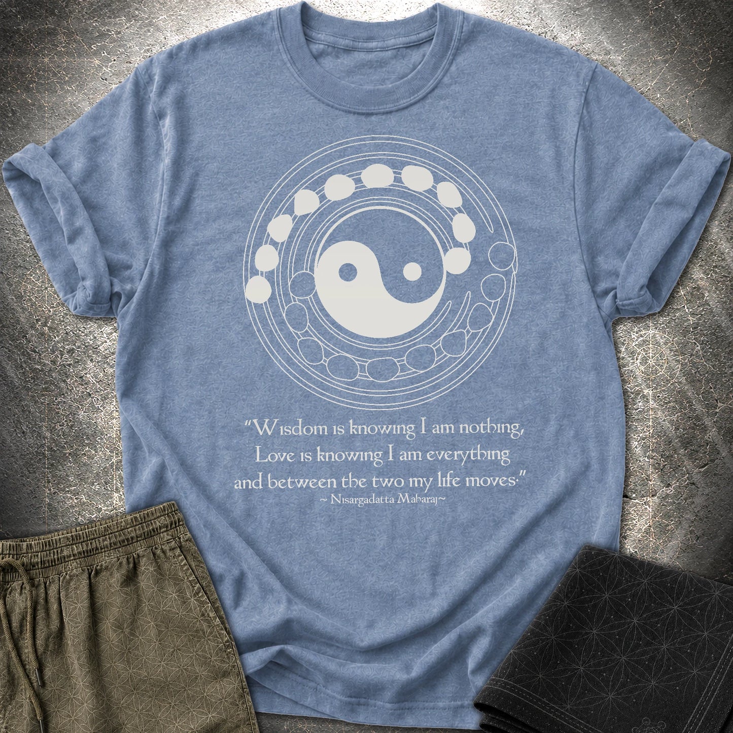 Nisargadatta Maharaj Wisdom T-Shirt - Nisargadatta Maharaj Wisdom T-Shirt - Heather Indigo