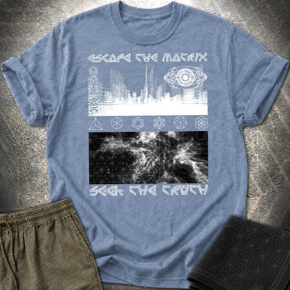 Run From The Matrix T-Shirt - Run From The Matrix T-Shirt - Heather Indigo