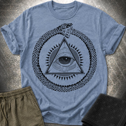 Ouroboros Eye of Providence - Ouroboros Eye of Providence T-Shirt - Heather Indigo
