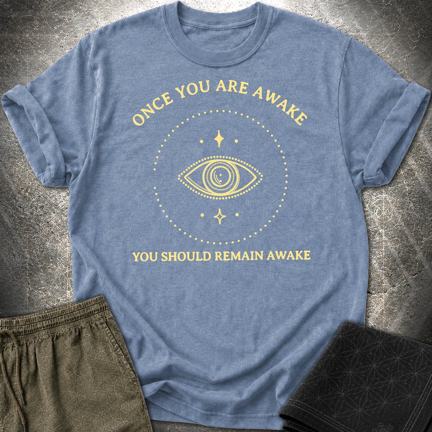 Remain Awake T-Shirt - Remain Awake T-Shirt - Heather Indigo