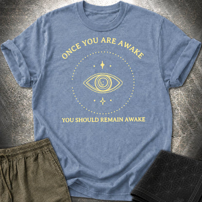 Remain Awake T-Shirt - Remain Awake T-Shirt - Heather Indigo