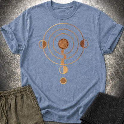 Crop Cirlce Copper T-Shirt - Crop Cirlce Copper T-Shirt - Heather Indigo