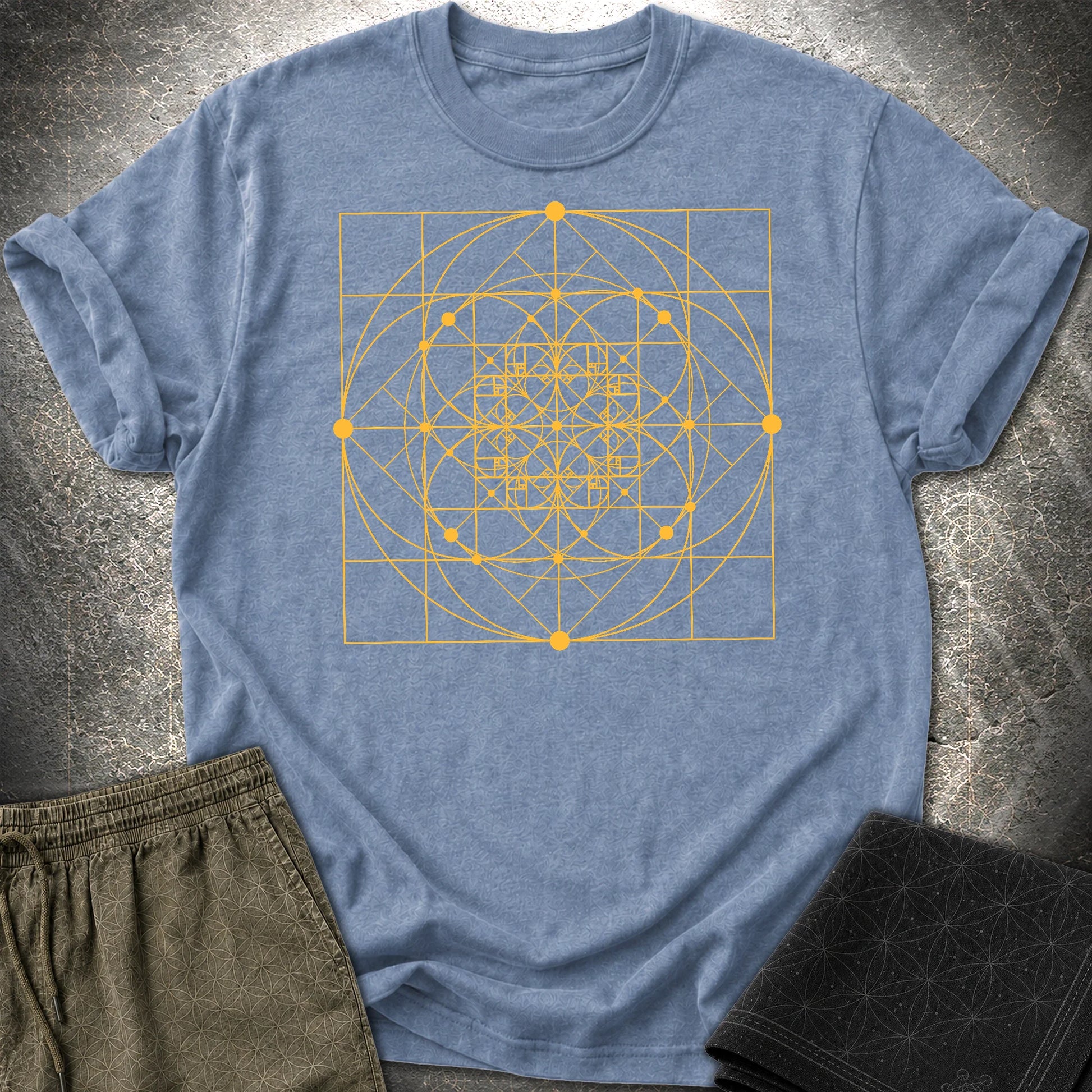 Phi Spirals T-Shirt - Phi Spirals T-Shirt - Heather Indigo