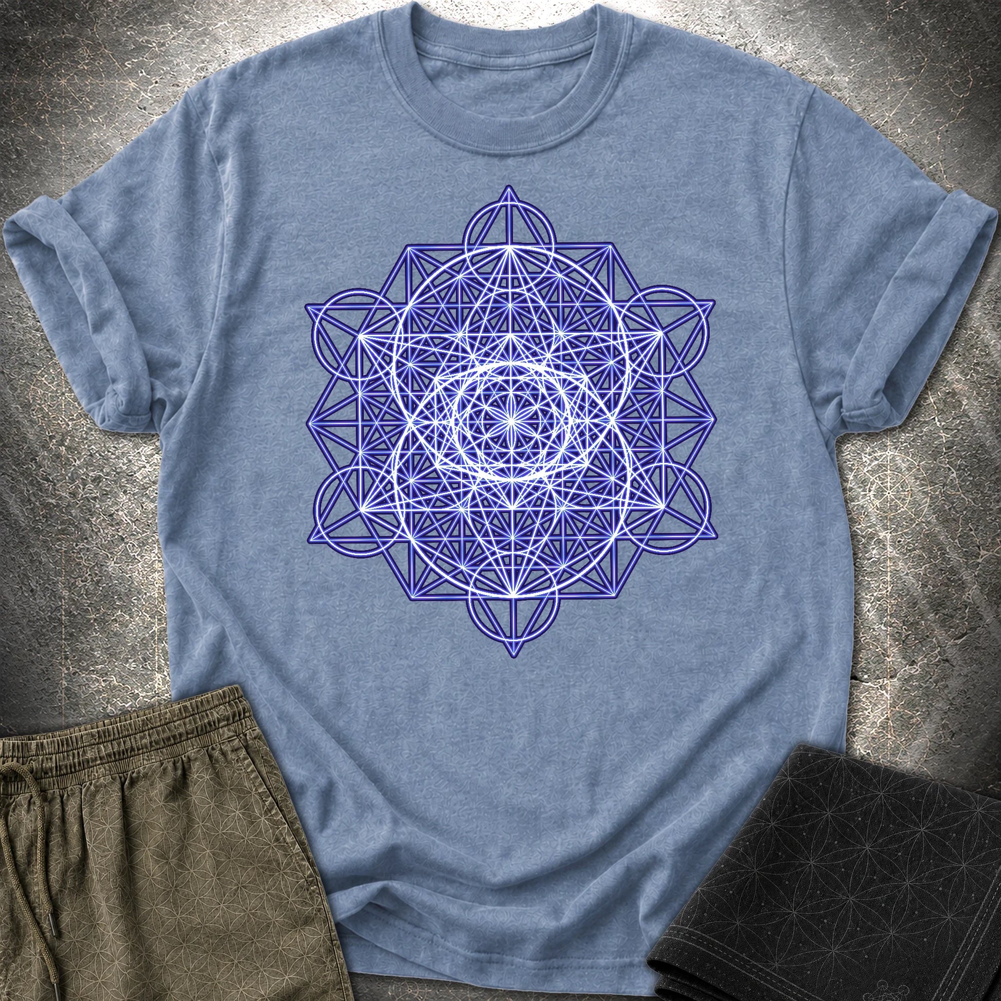 Vesica Eye Of The Universe T-Shirt - Vesica Eye Of The Universe T-Shirt - Heather Indigo