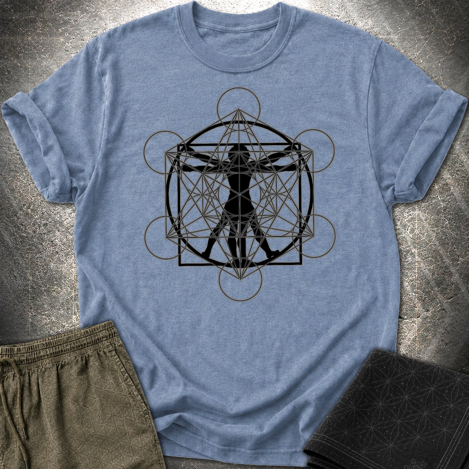 Vitruvian Metatron T-Shirt - Vitruvian Metatron T-Shirt - Heather Indigo