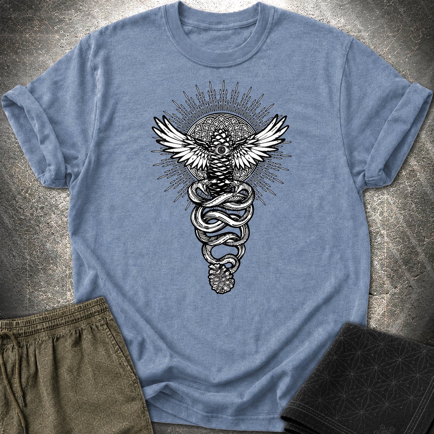 PIneal Gland Transformation T-Shirt - PIneal Gland Transformation T-Shirt - Heather Indigo