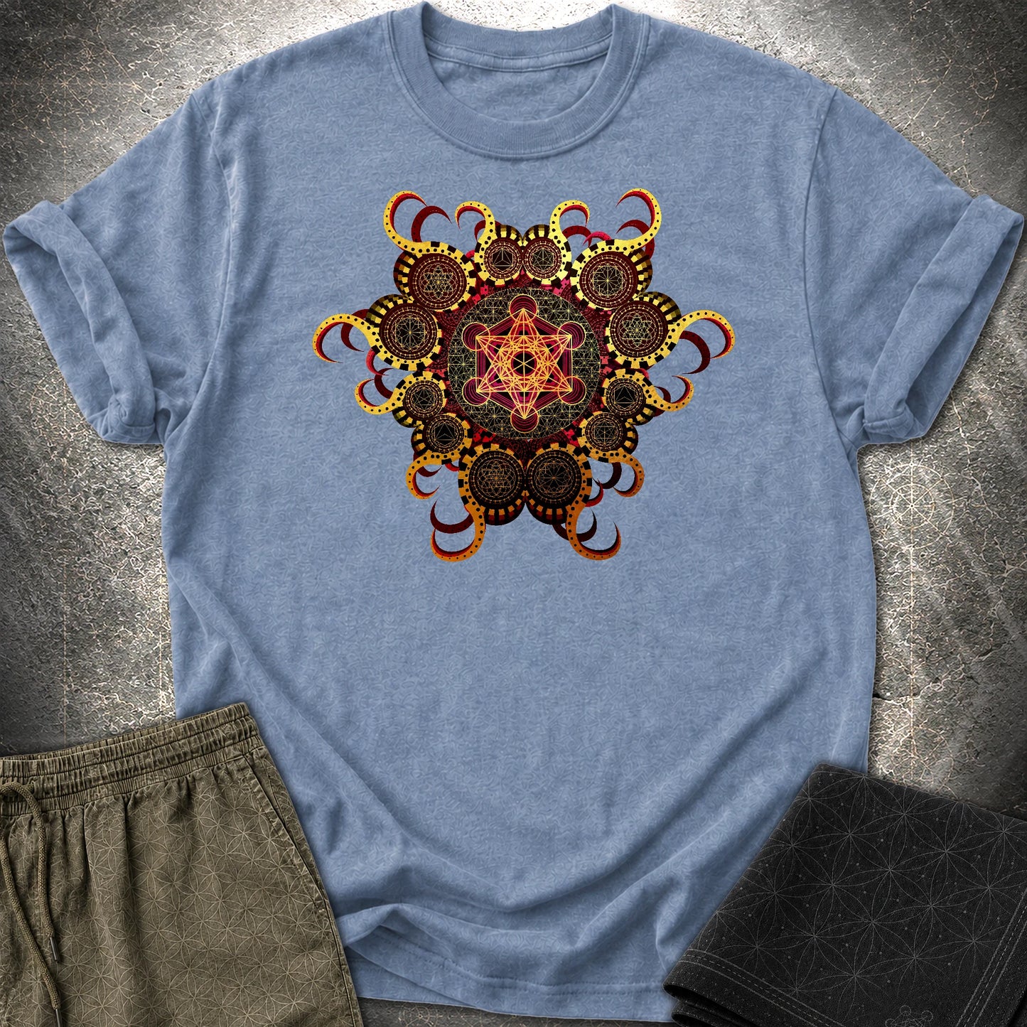 Organic Metatron T-Shirt - Organic Metatron T-Shirt - Heather Indigo