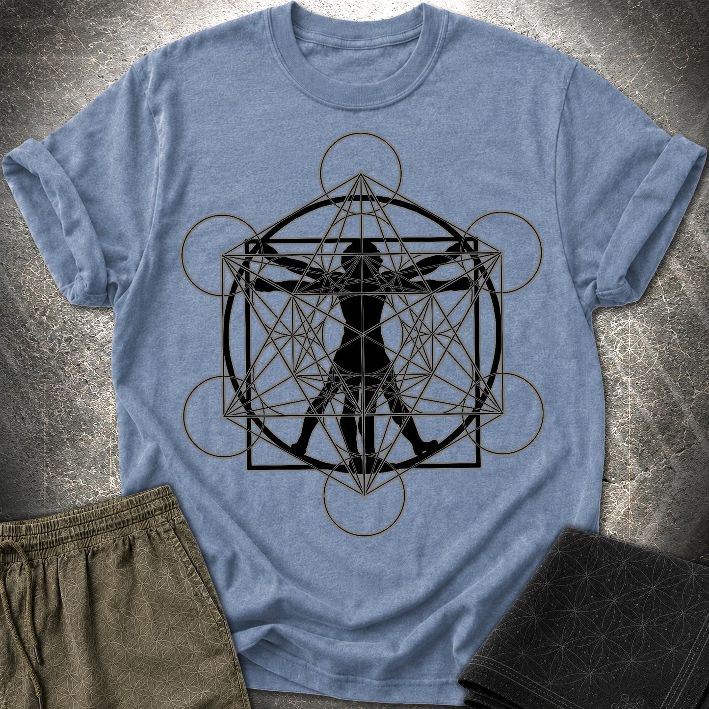 Vitruvian Metatron T-Shirt - Vitruvian Metatron T-Shirt - Heather Indigo