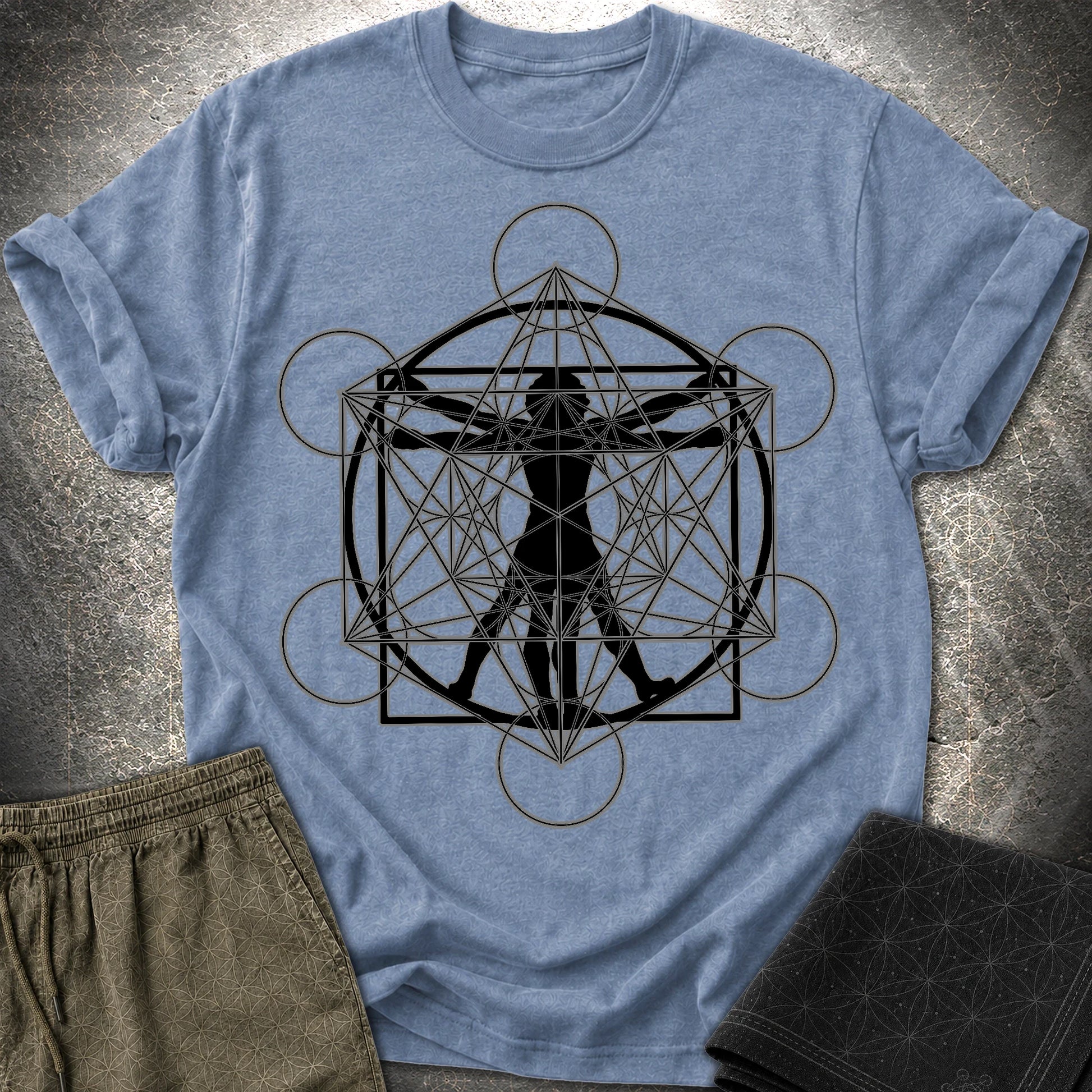 Vitruvian Metatron T-Shirt - Vitruvian Metatron T-Shirt - Heather Indigo