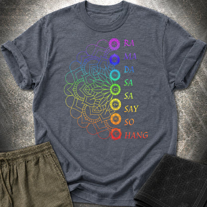 Mandala Mantra T-Shirt - Mandala Mantra T-Shirt - Heather Navy
