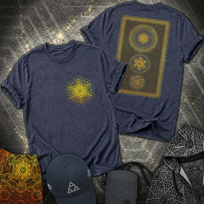 Metatron Artwork 2 Sided T-Shirt - Metatron Artwork 2 Sided T-Shirt - Heather Navy