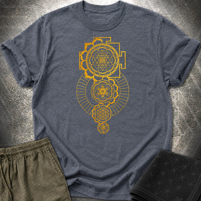 Sacred Mandalas T-Shirt - Sacred Mandalas T-Shirt - Heather Navy