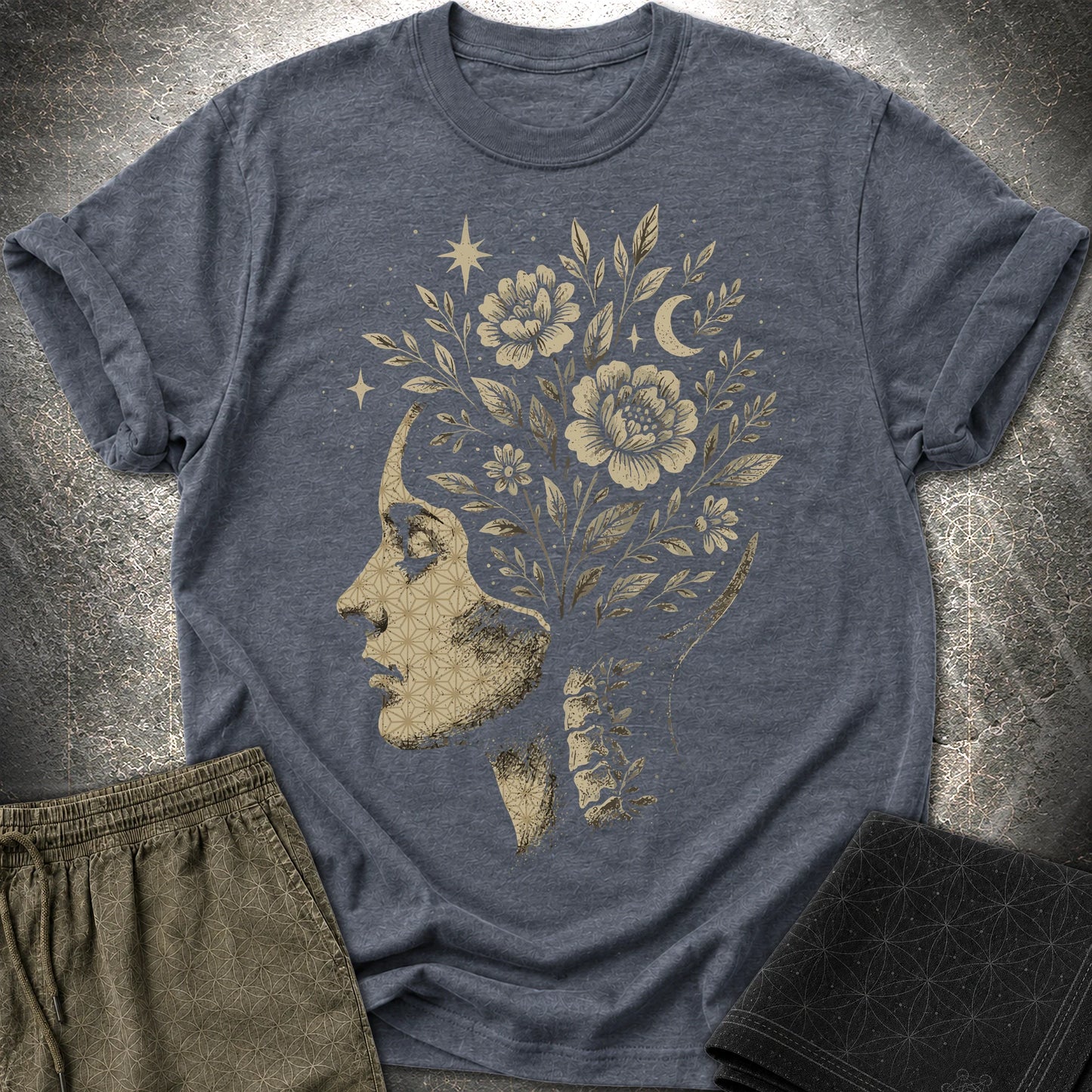 Inner Garden T-Shirt - Inner Garden T-Shirt - Heather Navy