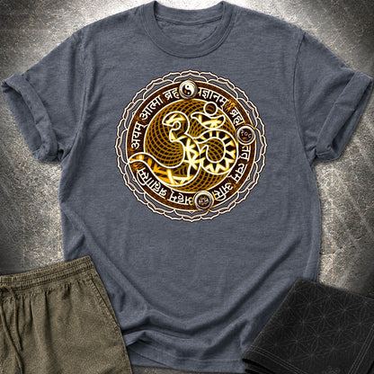 Ohm Sacred Sanskrit T-Shirt - Ohm Sacred Sanskrit T-Shirt - Heather Navy