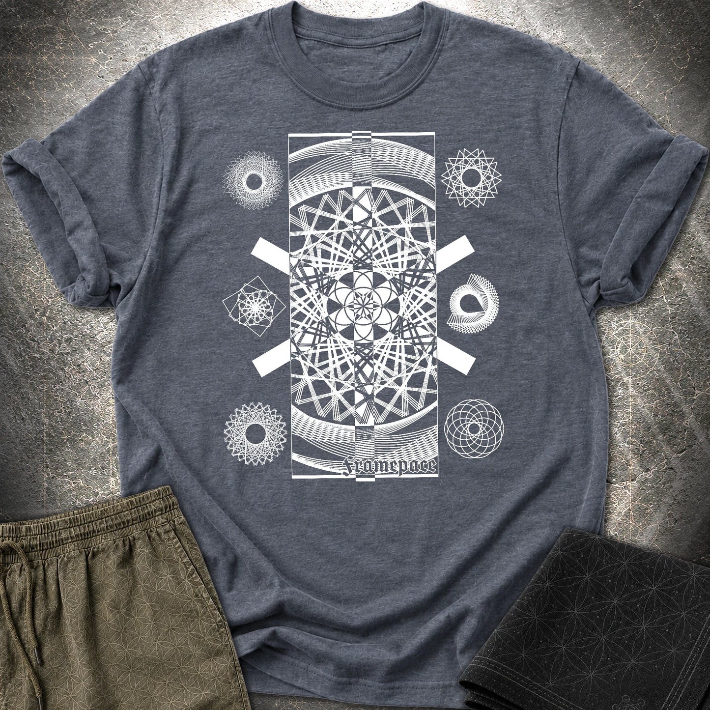 FramePace Geometry T-Shirt - FramePace Geometry T-Shirt - Heather Navy