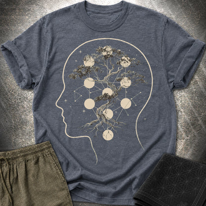 Sacred Tree of Thought T-Shirt - Sacred Tree of Thought T-Shirt - Heather Navy