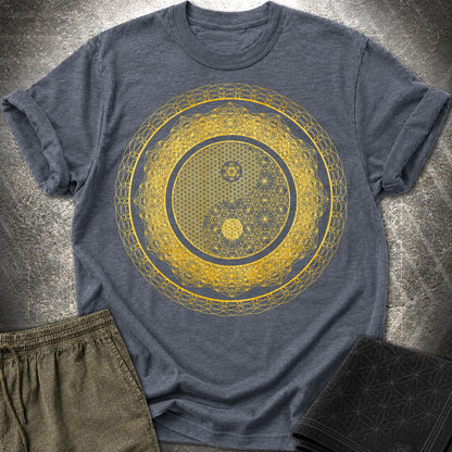 Yin Yang Gold T-Shirt - Yin Yang Gold T-Shirt - Heather Navy